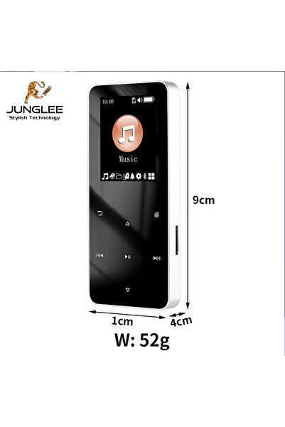 JUNGLEE Bluetooth Lu Mp3 Mp4 Çalar Fm Radyolu Şarjlı Mp4 Player Dahili Hoparlör 8gb Hafızalı Müzik Çalar