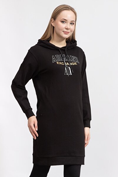 Armani Exchange Cotton Regular Fit Hooded Winter Sports Dress DRESS 6RYA78 YJEBZ 1200