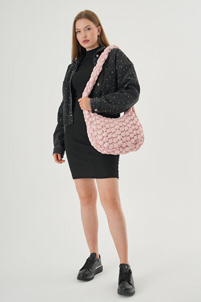 MUTE BAG Τσάντα Cluody Ροζ Καπιτονέ / Ροζ Κουβλέτα Σχολική τσάντα χιαστί χιαστί (ΜΕΓΕΘΟΣ:27 ΜΕΓΕΘΟΣ:41 ΛΑΒΗ:90)