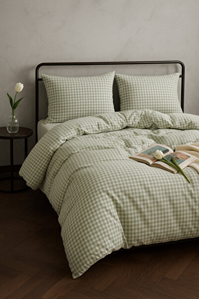 Tabu Home Ranforce Mint Double Duvet Cover Set