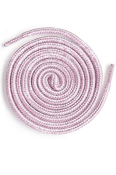 hapshoe Pembe Beyaz Simli 5 MM Yuvarlak Bot Bağcığı