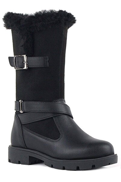 Rakerplus Μαύρες κοριτσίστικες μπότες με φερμουάρ