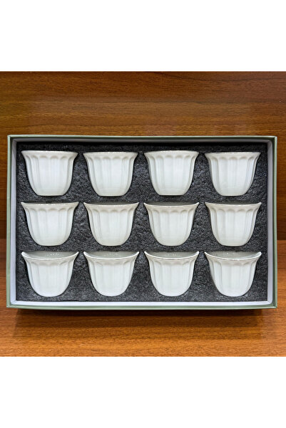 ALQANNAS 12-piece porcelain gold-lined coffee cups, elegant and high quality