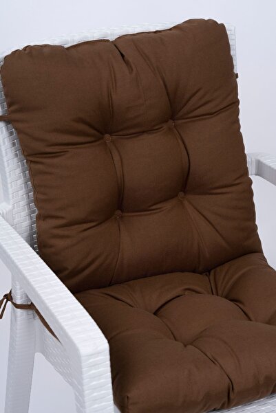 ALTINPAMUK Neva Pofidik Chair - Brown Color, Backrest, Special Stitched Lace Up, 44x88 Cm