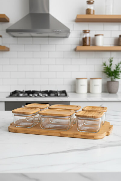 Bambum إنزو - طقم فطور زجاجي مكون من 13 قطعة