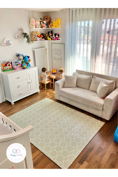 Happy Twins Prizma Safari Katlanabilir Çift Taraflı Oyun Matı 150x200x1cm