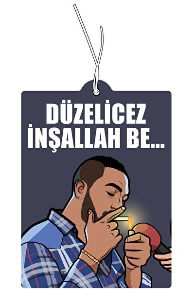 Duftpalm Düzelicez İnşallah Be Tasarımlı Eğlenceli Dekoratif Araç Kokusu ve K...