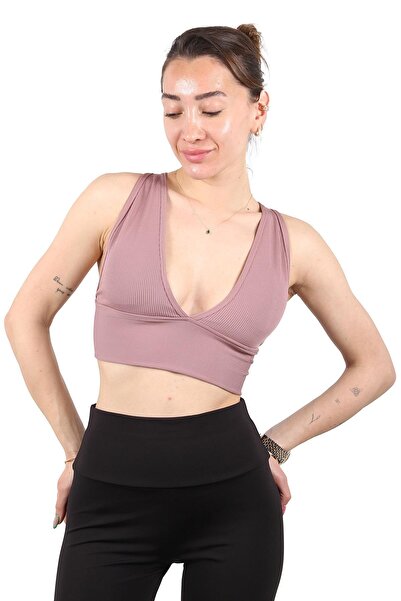 Mckanzie 9036 V-Neck Ribbed Thick Belt Bustier