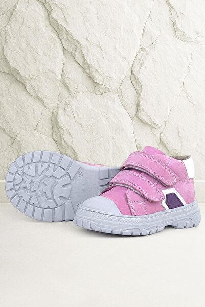 Rakerplus Tails Hakiki Deri Pembe Cırtlı Çocuk Spor Bot