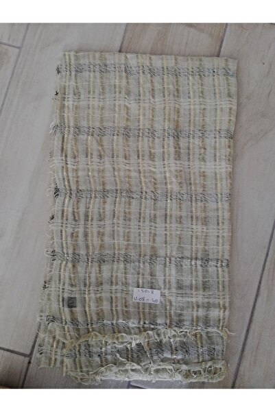 19V69 ITALIA Çizgili Desen Cotton Seri Şal Askısı ile Birlikte 90X200 cm