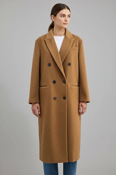 Maldia Shop Women's Premium Shoulder Pad Piece Armonde Tan Coat