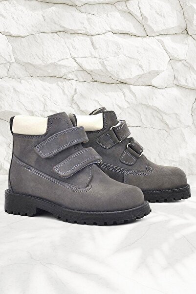 Rakerplus Neson Справжня шкіра Сірий хутряний дитячий чобіт