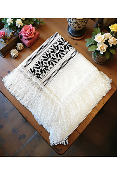 Nicoratex Tablecloth pattern with white fringes 110x110 cm