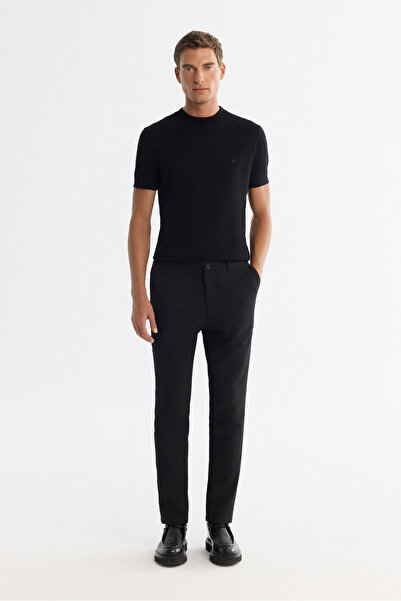 Avva Erkek Siyah Yandan Cepli Bi-Stretch Slim Fit Pantolon A42Y3212