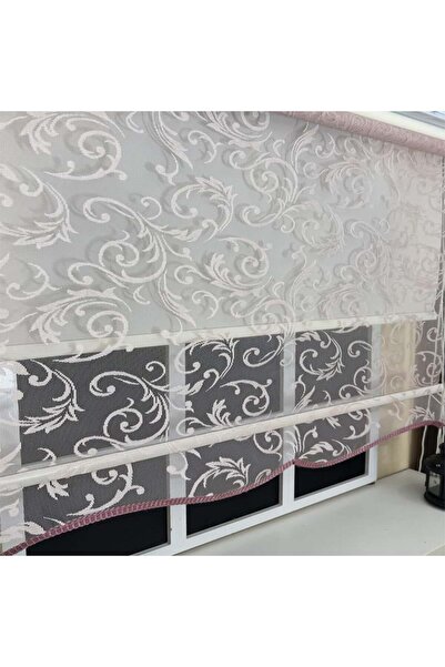 StorBurada Çift Mekanizmalı Pembe Tül Stor Perde STB-130