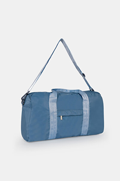 ICONE BAG Geantă sport, geantă sport unisex din material textil parașut cu buzunar frontal, geantă sport de culoare albastră