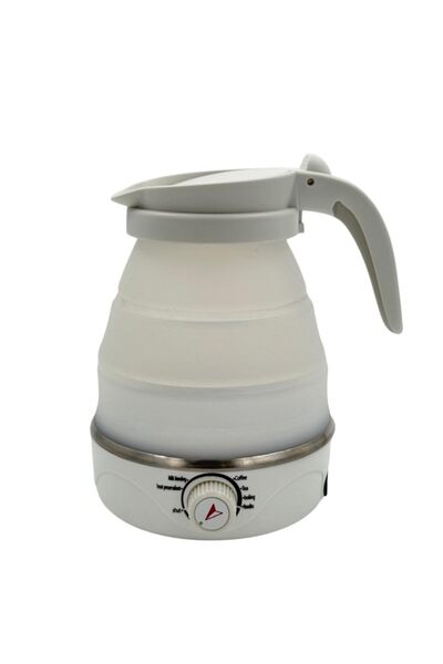 B&D Silicone Foldable Electric Kettle, 600 ml, 6 Settings, 600W, White