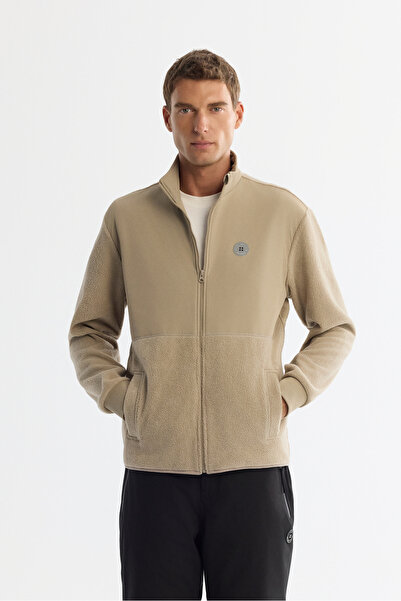 Avva Ανδρικό φούτερ με φερμουάρ με ψηλό γιακά, ανθεκτικό στο κρύο, με φερμουάρ, κανονική εφαρμογή A42Y1311