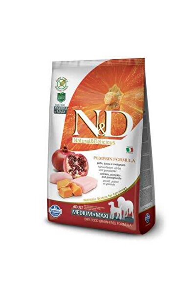 N&D Medium & Maxi Adult Tahılsız Bal Kabaklı Ve Tavuklu Orta & Büyük Irk Yetişkin Köpek Maması 12 Kg