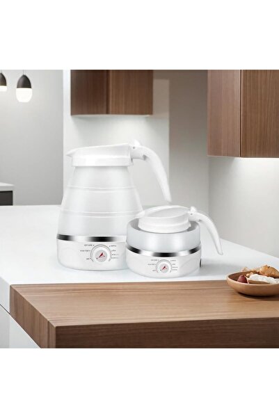 B&D Silicone Foldable Electric Kettle, 600 ml, 6 Settings, 600W, White