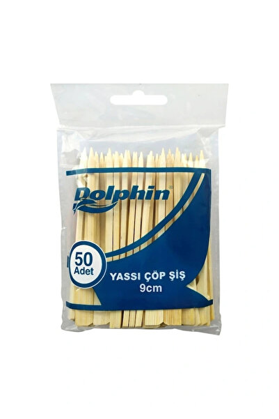 AMBALAJ PAZARI Dekoratif Yassı Çöp Şiş 9 cm - 50 Adet