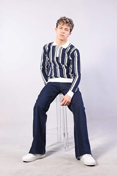 Mckanzie 3006 thick pattern shirt collar zipper sweater