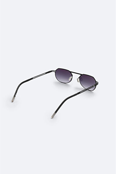 Avva Men's Black Round Hand Made Sunglasses A41Y8808