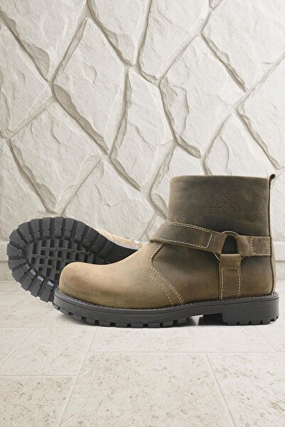 Rakerplus Chiron Справжня шкіра Пісочний колір Застібка-блискавка Дитячі чоботи