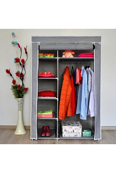 PRADO Elit Yandan Raflı Çelik Profilli Bez Dolap