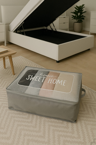 SER&YAT شفاف سويت هوم مطبوع برائحة اللافندر [6 قطع] 64x44x20 قماش سميك