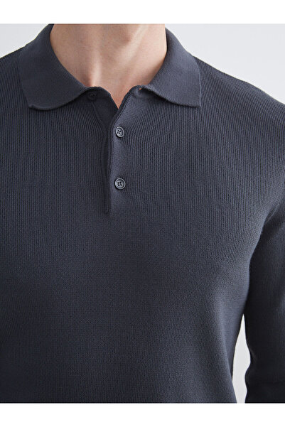 LC Waikiki New Season Plus Size Polo Neck Long Sleeve Men's Knitwear Sweater