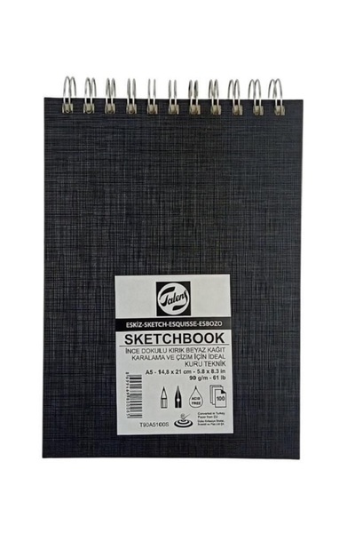 Talens A5 Spiral Sketchbook 90 Gr. 96 Sheets