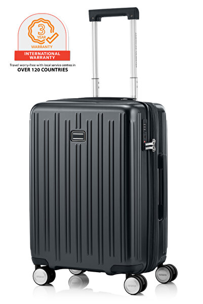 American Tourister سبينر ريجيو 58 سم - أسود - ضمان عالمي لمدة 3 سنوات