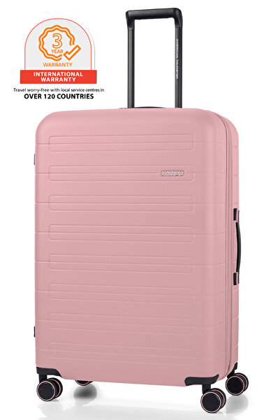 American Tourister حقيبة نوفا ستريم الدوارة 77 سم - وردي عتيق - ضمان عالمي لم...