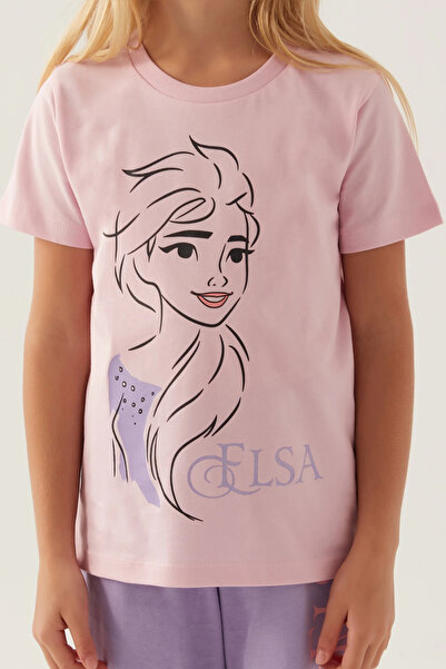 Frozen Girl's capri set - powder pink