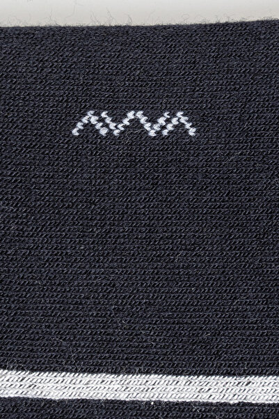Avva Ανδρικές κάλτσες μποτάκια Navy Blue ριγέ μπαμπού - A41y8500