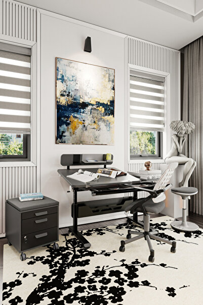 Creo Mobili Vega Premium Kurumsal Kullanıma Uygun Ofis Masası + Çalışma Koltu...