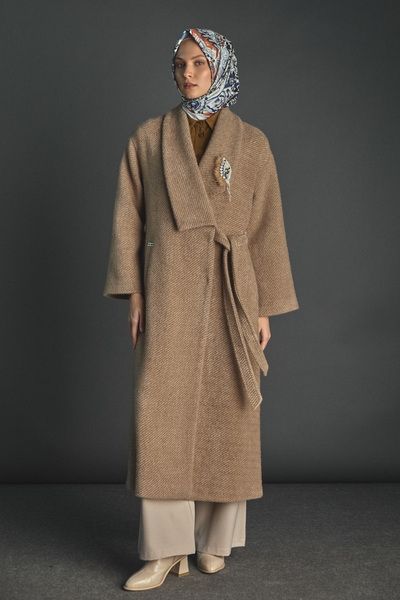 Setrms Asimetrik Yaka Oversize Manto