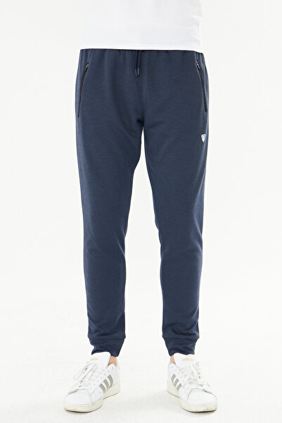 Marco Ferry Ανδρικό βαμβακερό παντελόνι με φερμουάρ και τσέπες Indigo 5478-İ