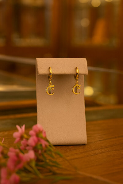 Soleildor Baş Harf Gümüş Küpe