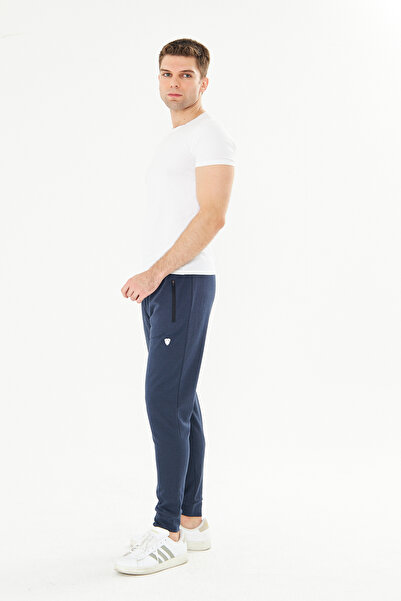 Marco Ferry Ανδρικό βαμβακερό παντελόνι με φερμουάρ και τσέπες Indigo 5478-İ