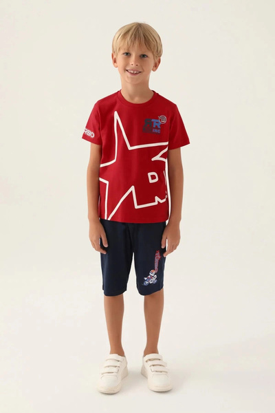 Rolypoly Boy's capri set - red