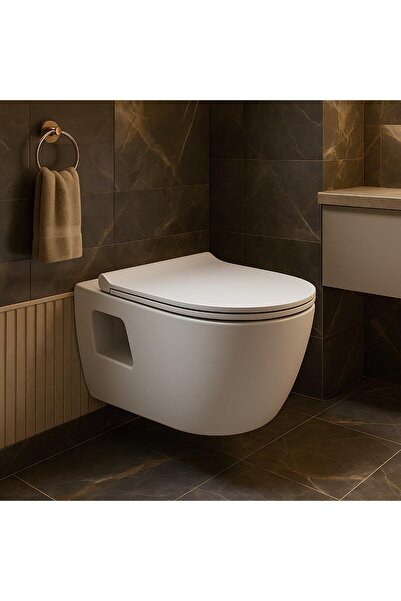 Turavit Rondo Rita Beyaz Kanalsız Açık Montaj Asma Klozet RND5516, Nkp Grande...