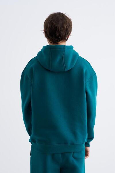 Machinist Ανδρικό φούτερ Basic Hooded Oversize Petrol Green