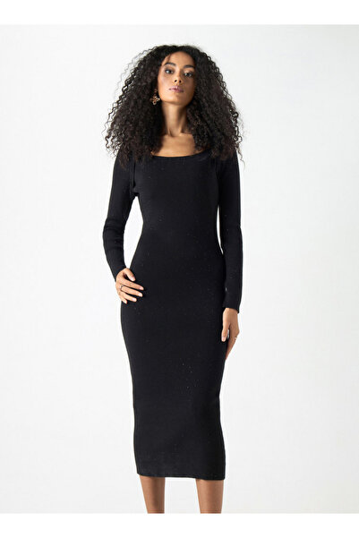 2Xtremz Ribbed Bodycon Dress With Long Sleeves