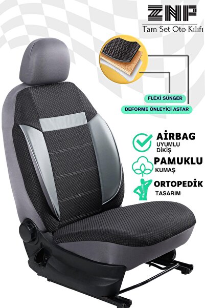 Znp Home Cotton Universal Car Seat Cover Full Set