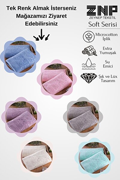 Zeynep Tekstil Набір рушників Soft 6 50x90 см Elyuz