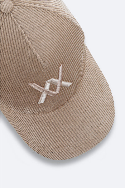 Avva Erkek Vizon Önü Nakış Detaylı Kadife Şapka A32Y9213