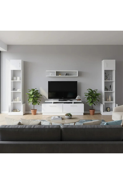 Stylish Home White wall-mounted TV cabinet - TV05