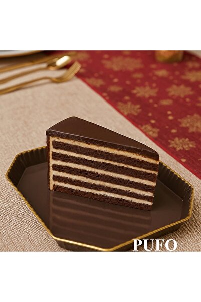 PUFO Set of 4 rectangular Gentle trays for serving appetizers, sweets, candies, 20 x 15 cm, gray